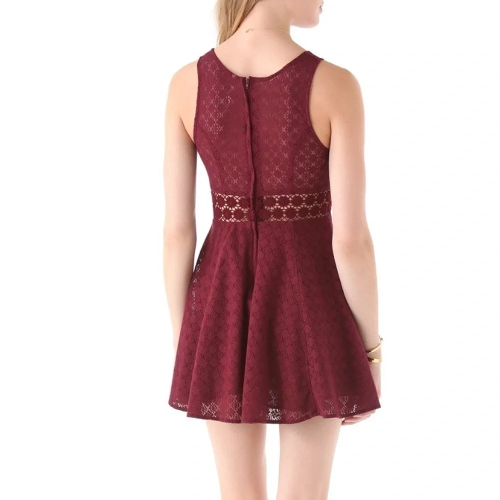 Free People Daisy Waist Merlot Dress Size 4